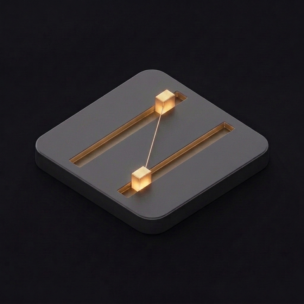 Bitemporal — two timeline tracks, two markers, one connecting thread